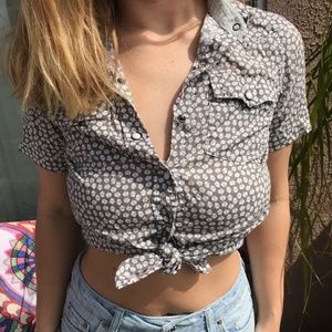 Cropped Button Down Shirt